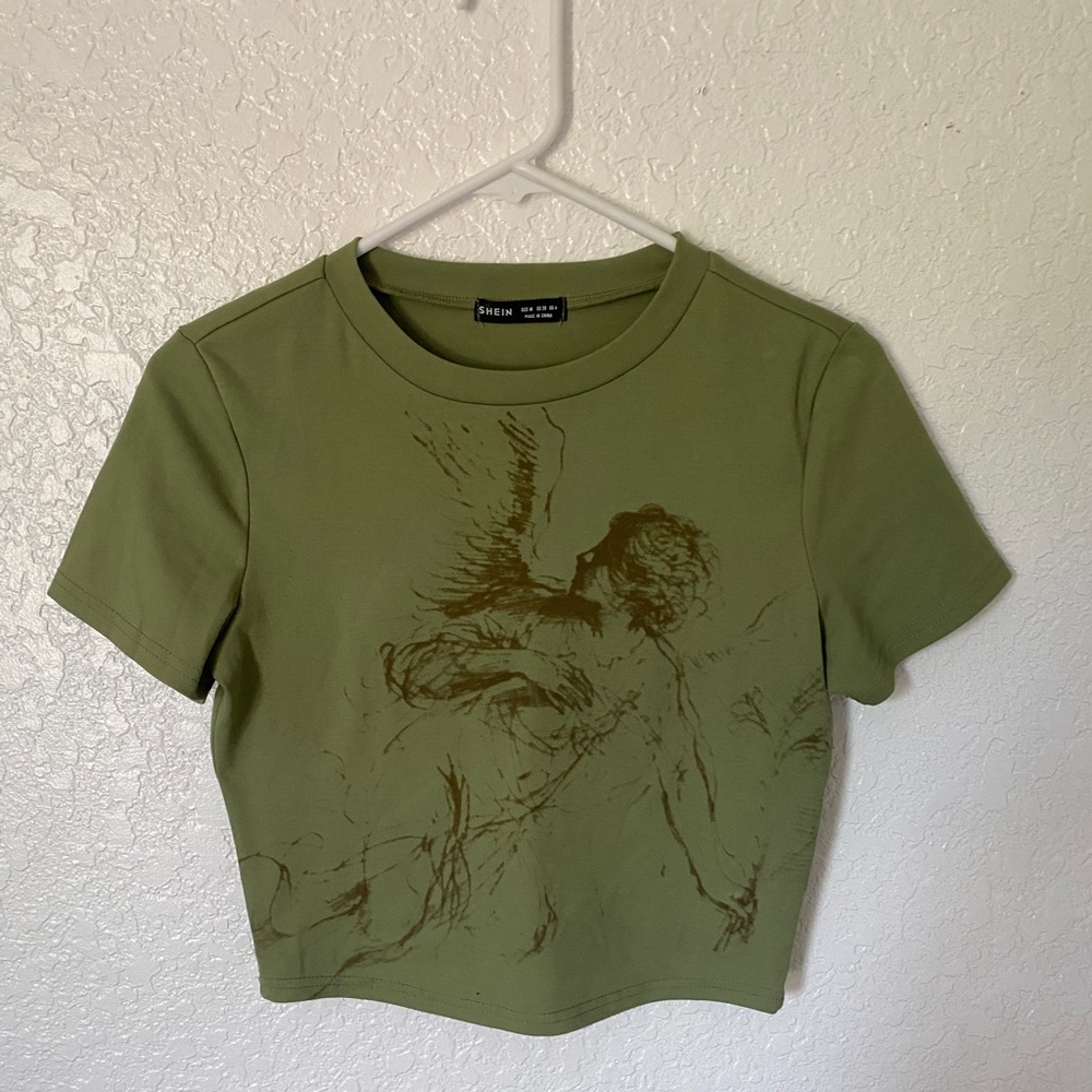 SHEIN Angel Cropped Shirt